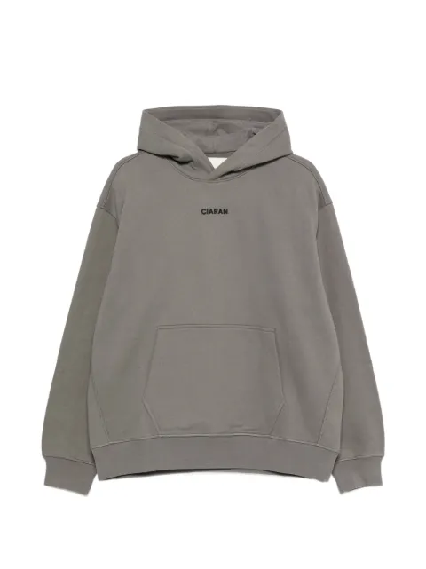 CIARAN logo-embroidered hoodie Grey C04J01