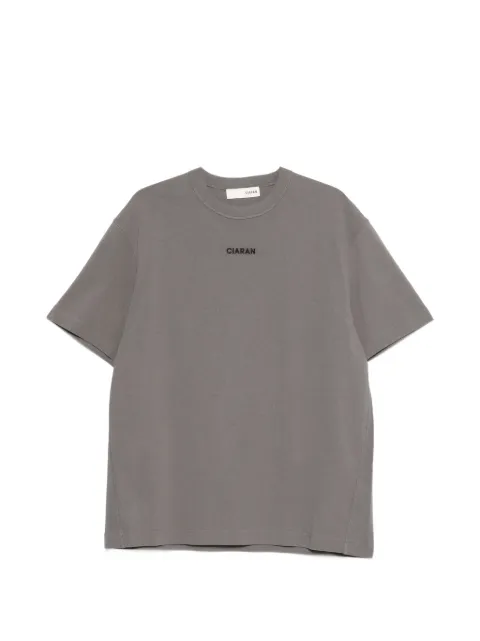CIARAN logo-embroidery T-shirt Grey C04J02