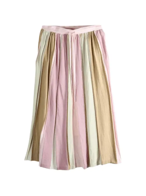 Casey Casey striped tie midi skirt Pink 26FK044