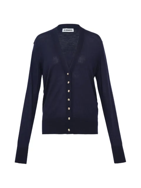 Jil Sander V-neck cardigan Blue J01HP0001J14501402