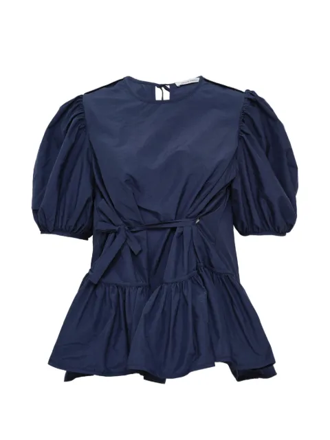 Cecilie Bahnsen Bale puff-sleeve blouse Blue 425RTW11002BALE00NAVY