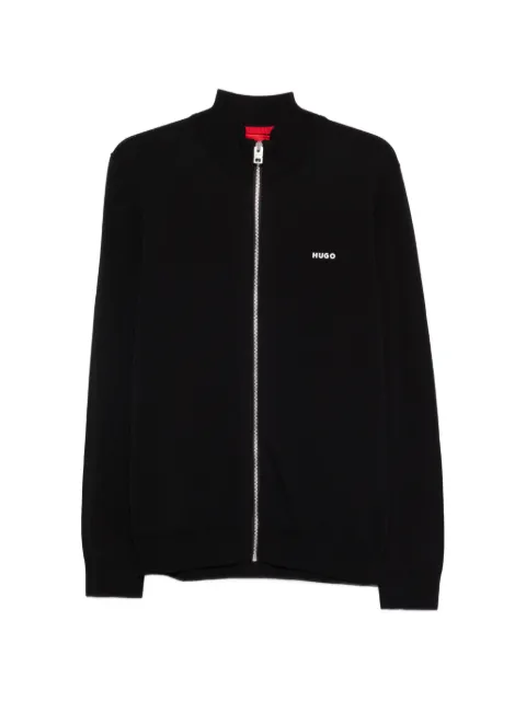 HUGO zip mock-neck cardigan Black 50553606