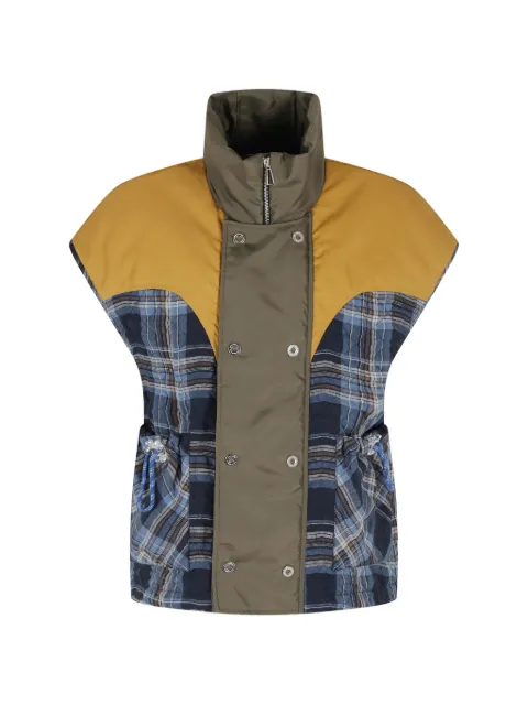 MARBELL buttoned gilet Blue BSS1010TELICHK
