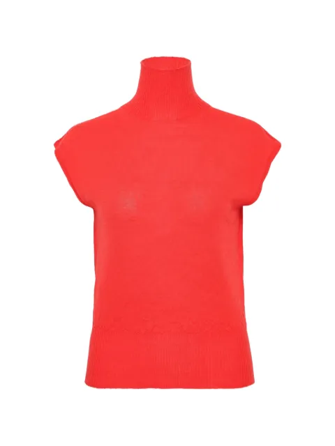 Rick Owens turtle lightweight cashmere blouse Red RP01F6606WS