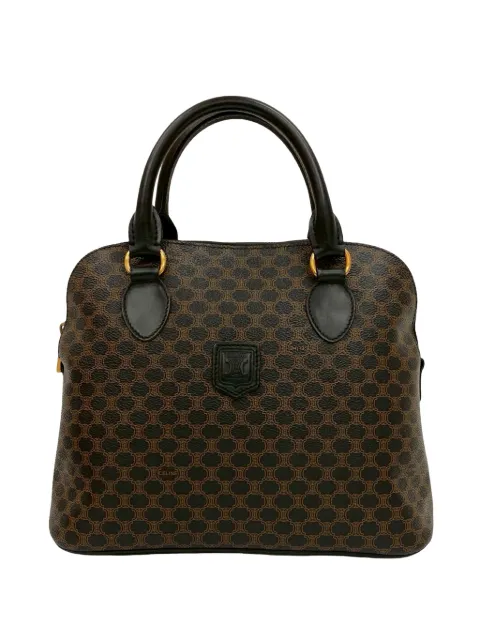 Celine Pre-Owned 1998 Macadam Coated Canvas Dome handbag Black R3KM96XBXD5AOG1L