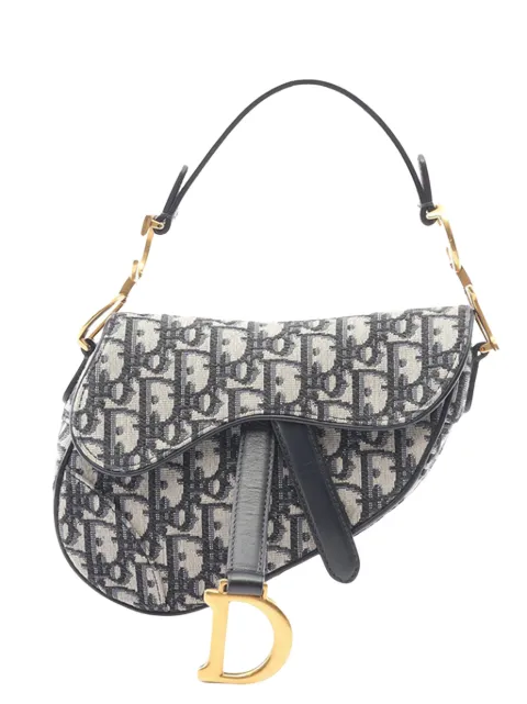 Christian Dior Pre-Owned 2010-2026 Mini Oblique Canvas Saddle Bag satchel Brown B68HX6GEWELSSS6I