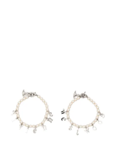 Vivienne Westwood pearl charm bracelet (set of two) Silver 6102026I02P752