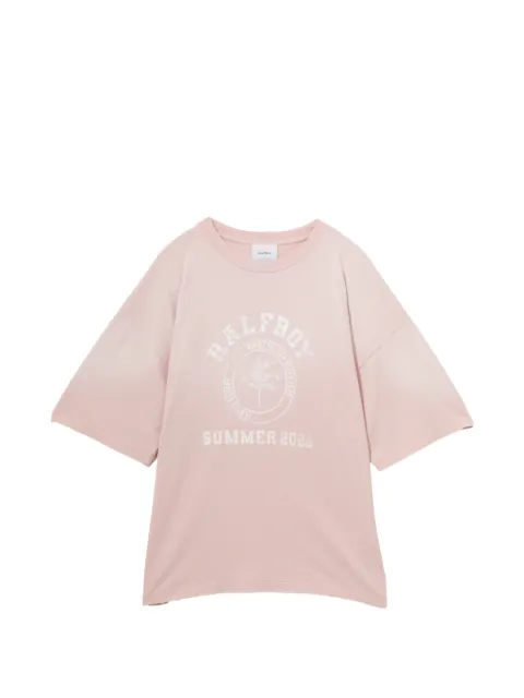 Halfboy graphic-print distressed T-shirt Pink HFBTE8JS003XQPKL00S