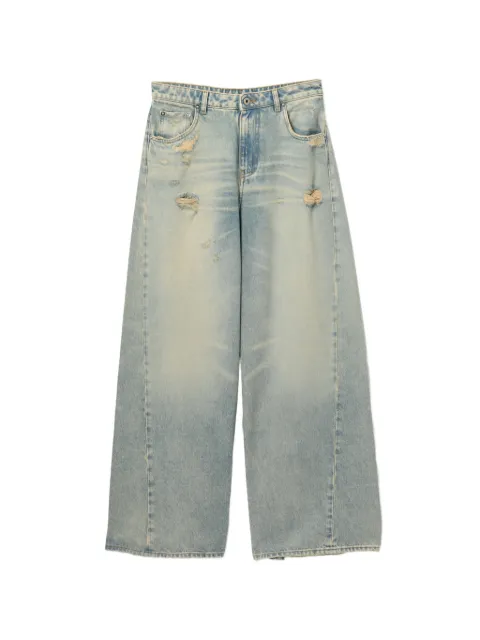 Halfboy distressed denim trousers Blue HS261WP006DM014