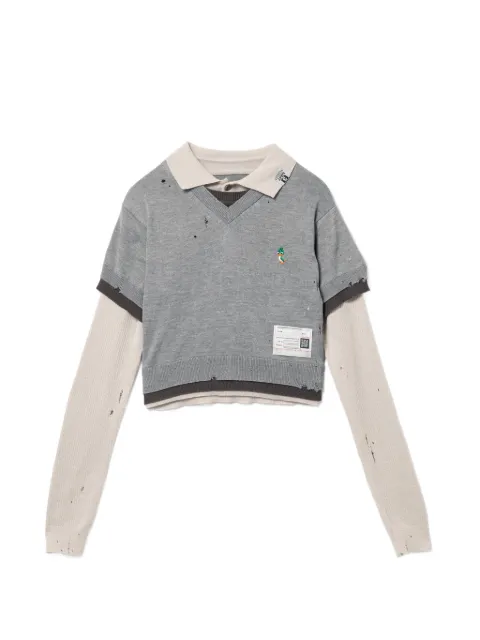 Maison MIHARA YASUHIRO triple-layered sweater Grey B16SW522