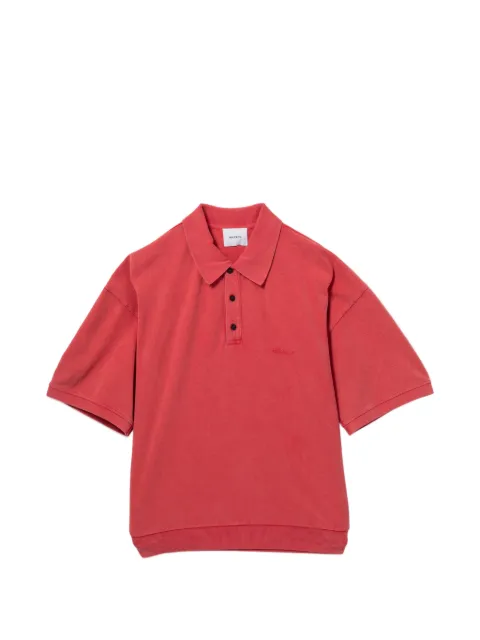 Halfboy ribbed polo shirt Red HS261WT004PK002