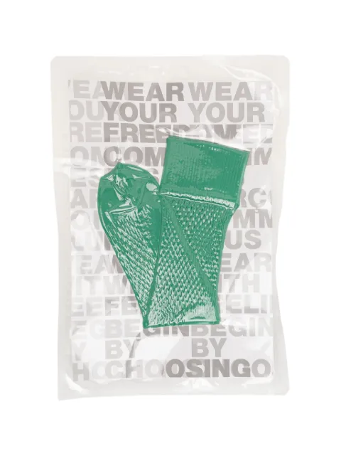 Comme des Garçons Homme Plus fishnet socks Green PQK502