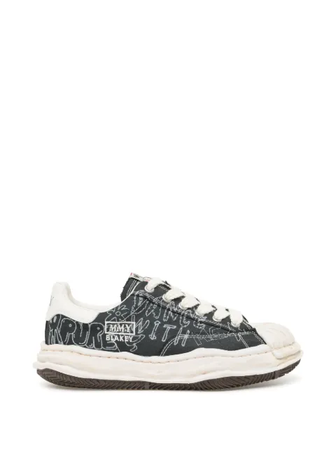 Maison MIHARA YASUHIRO Blakey graffiti-print sneakers Blue MHRSN0BLACKMQBKX440