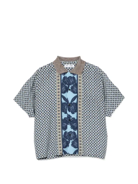 Toga geometric-print shirt Blue TOGSR1FJ960MQBLX00M