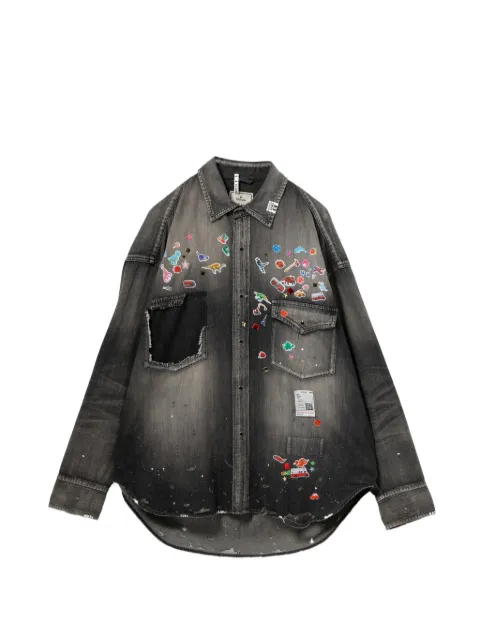 Maison MIHARA YASUHIRO faded graphic-print shirt Grey MHRST6SH125MQBKX050