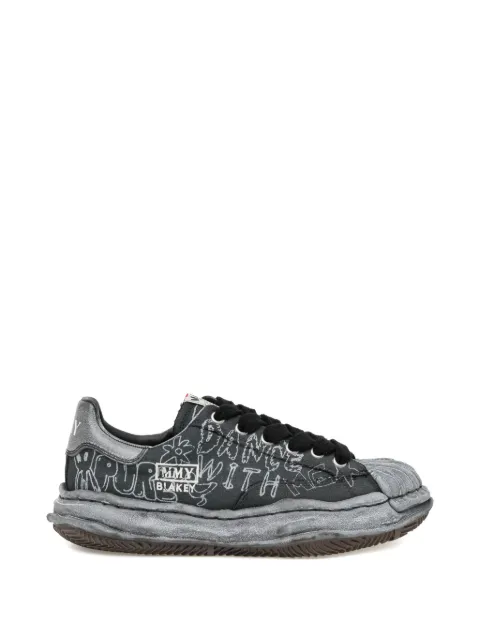 Maison MIHARA YASUHIRO Blakey graffiti-print sneakers Grey MHRSNLBGSLKMQBKA440