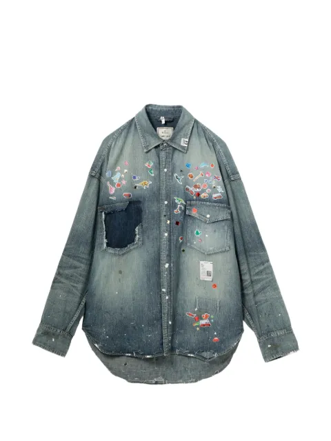 Maison MIHARA YASUHIRO graphic-print measuring tape hoodie Grey MHRST6SH125MQBLX050
