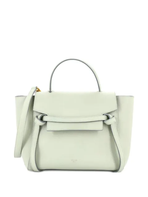 Celine Pre-Owned Belt Bag Textured Leather Micro satchel Green 1R0HF495Q0LBMJNC
