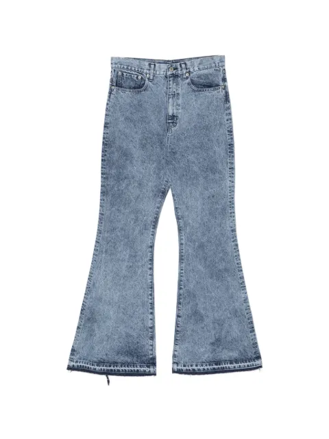 Junya Watanabe MAN frayed-hem jeans Blue WQP012