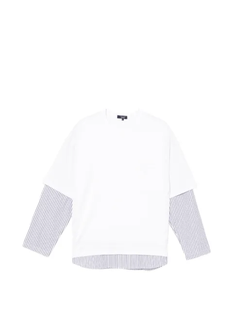 Comme des Garçons Homme striped-sleeve T-shirt White HQT006