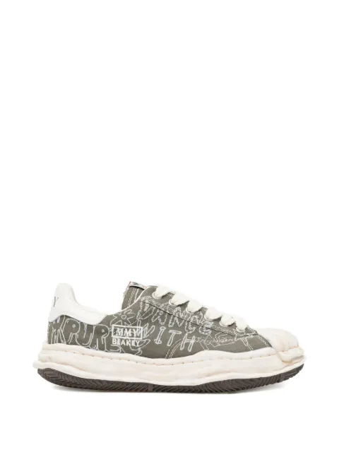 Maison MIHARA YASUHIRO graphic-print trainers Green MHRSN0GREENMQGRX440