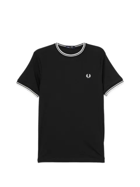 Fred Perry logo-embroidered T-shirt Black M1588