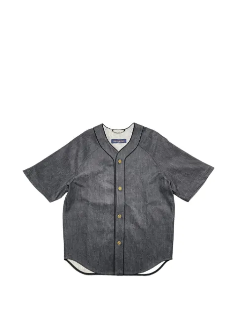 Louis Vuitton Pre-Owned embossed monogram baseball shirt Grey LVEMBJDB
