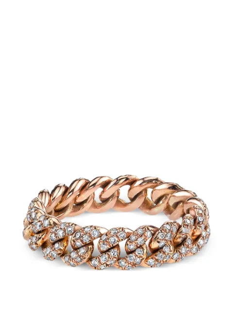 SHAY Pavé diamond link ring Pink SR4403285