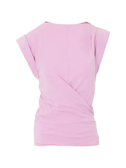 MARANT ÉTOILE Maisan draped-detail sleeveless T-shirt Pink TS0207FAA1N41I40PI