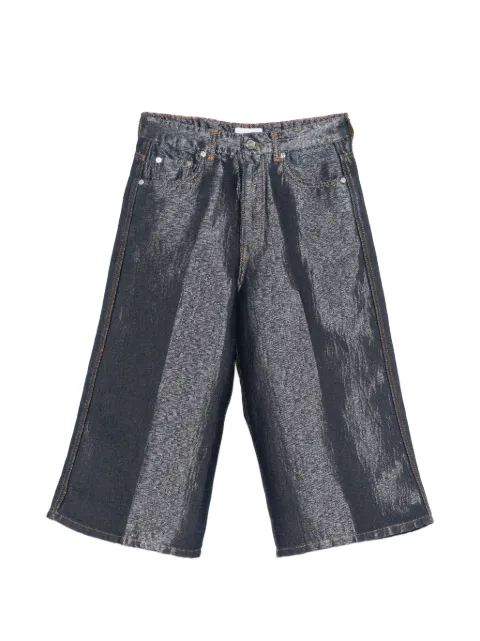 GANNI belt-loops shorts Blue A1110006