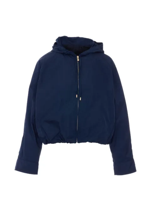 Alaïa hooded zip-up jacket Blue AA9V1232W128C
