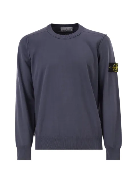 Stone Island 5100053 soft organic cotton jumper Blue L1S155100053S00B2