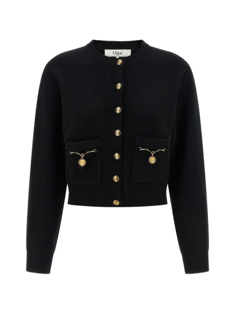 Chloé metal-button cardigan Black CH26SMC07800