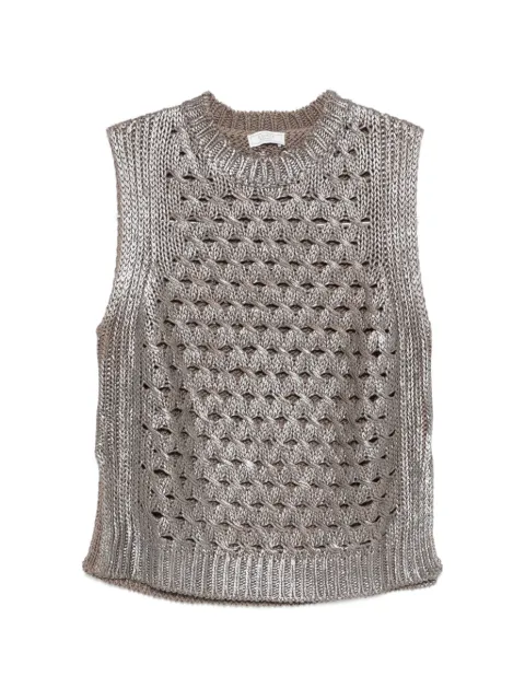 Peserico cut-out vest Grey A98206F03S09309