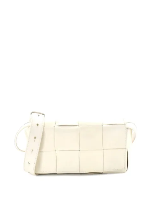 Bottega Veneta Pre-Owned Cassette Maxi Intrecciato Leather belt bag White 4NYZWN4VLSURTQE5