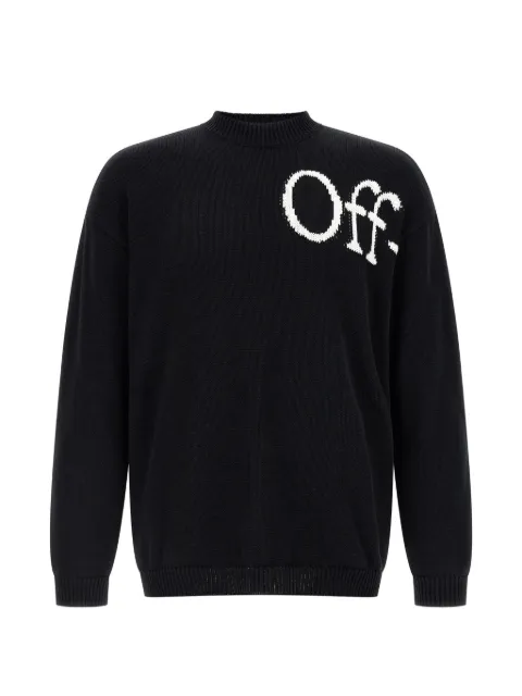 Off-White logo-print sweater Black OMHE20QS26KNI0010001