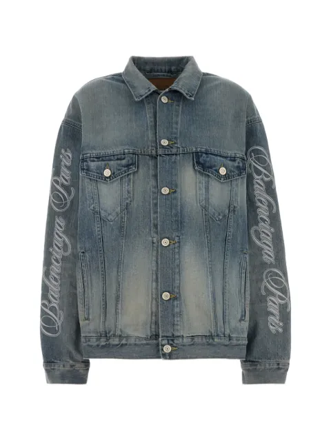 Balenciaga button-up denim jacket Blue 857179TQW55