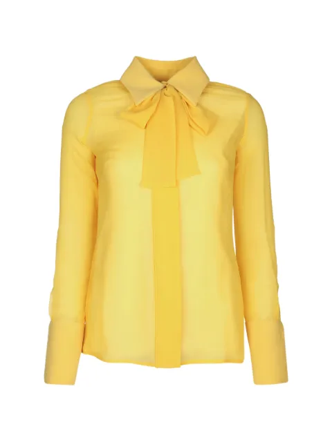 Elisabetta Franchi tie-neck shirt Yellow CA14861E2
