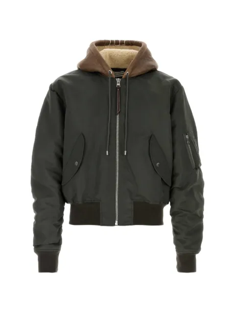 JW Anderson hooded bomber jacket Green JK0388PG1875
