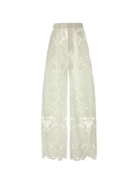 Giuseppe Di Morabito anglaise-broderie trousers White 06PSPA159S16313