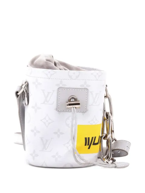Louis Vuitton Pre-Owned Chalk Nano Bag Limited Edition Logo Story Monogram Canvas bucket bag Grey X1K81PU3FA1GF412