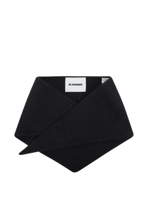 Jil Sander logo-patch scarf Black J61TE0004J40314