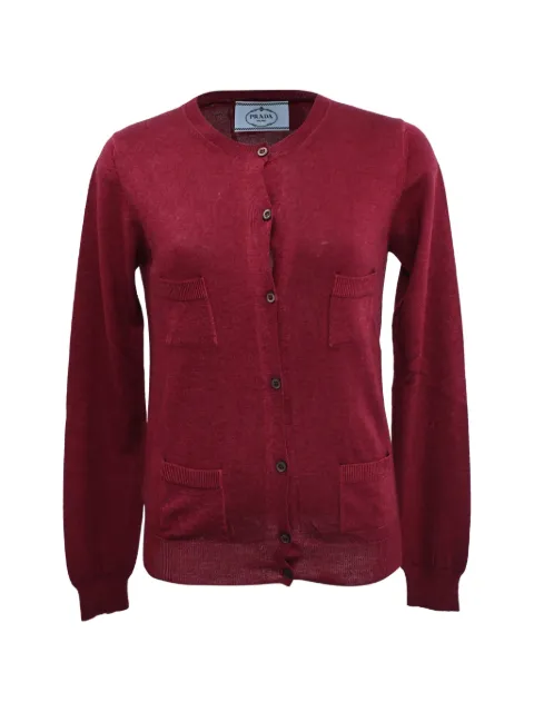Prada Pre-Owned cashmere cardigan Red NAPPUHKCL588573W