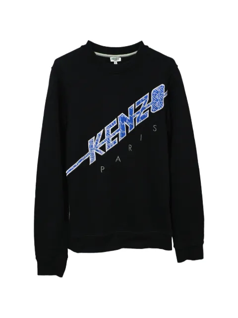 Kenzo Pre-Owned logo long-sleeved sweatshirt Black MRPPUHKCL403402M