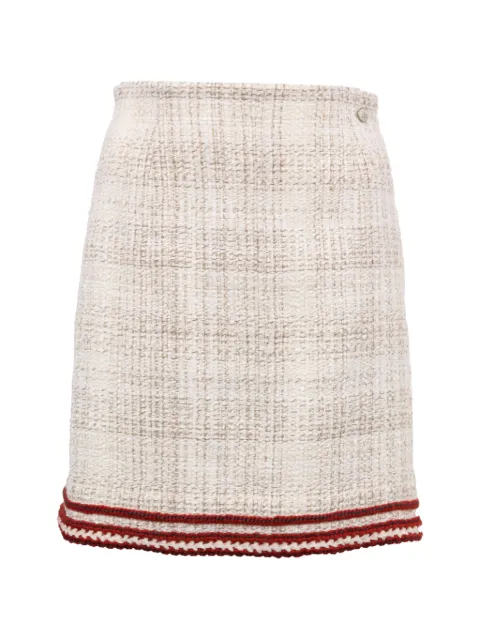CHANEL Pre-Owned A-line tweed mini skirt Neutrals NAPPUHKCL458347W