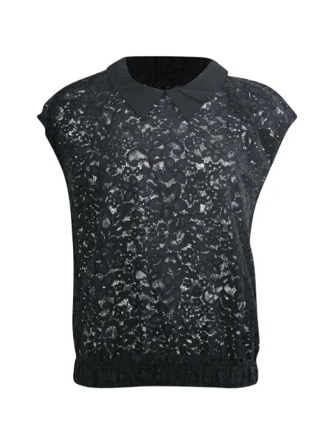 SANDRO lace detailed blouse Black NAPPUHKCL633473W
