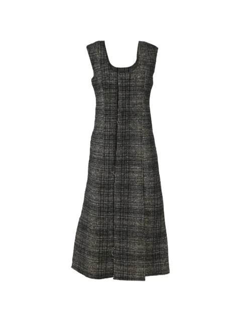 Marni Pre-Owned plaid tweed midi dress Grey NAPPUHKCL398012W