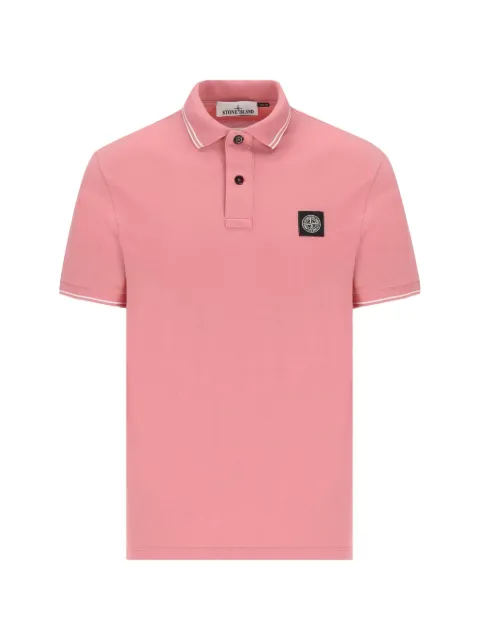 Stone Island logo-patch polo shirt Pink L1S152200010S0018