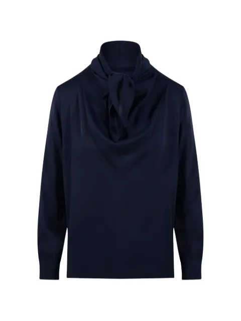 Max Mara tie-neck blouse Blue 2611111191600