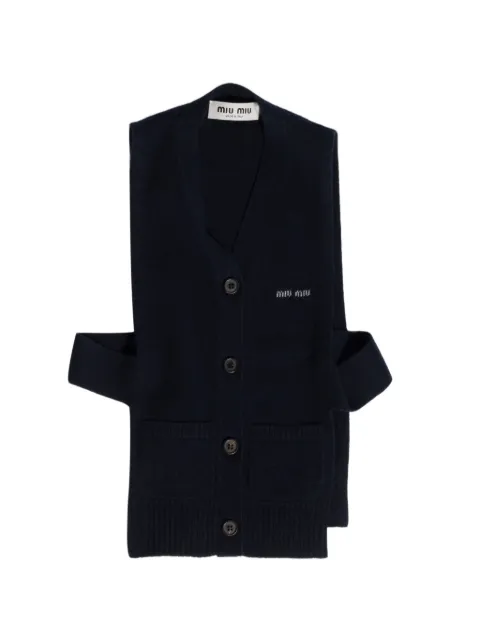 Miu Miu cashmere cardigan vest Blue MMV380SOOO19RL